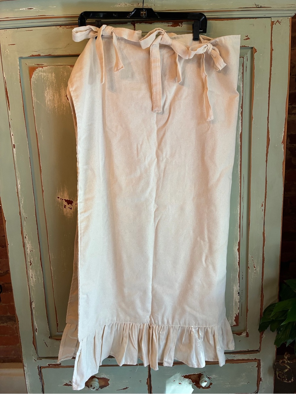 Handmade Cream Ruffled Curtain Panel - Picture 5 of 8